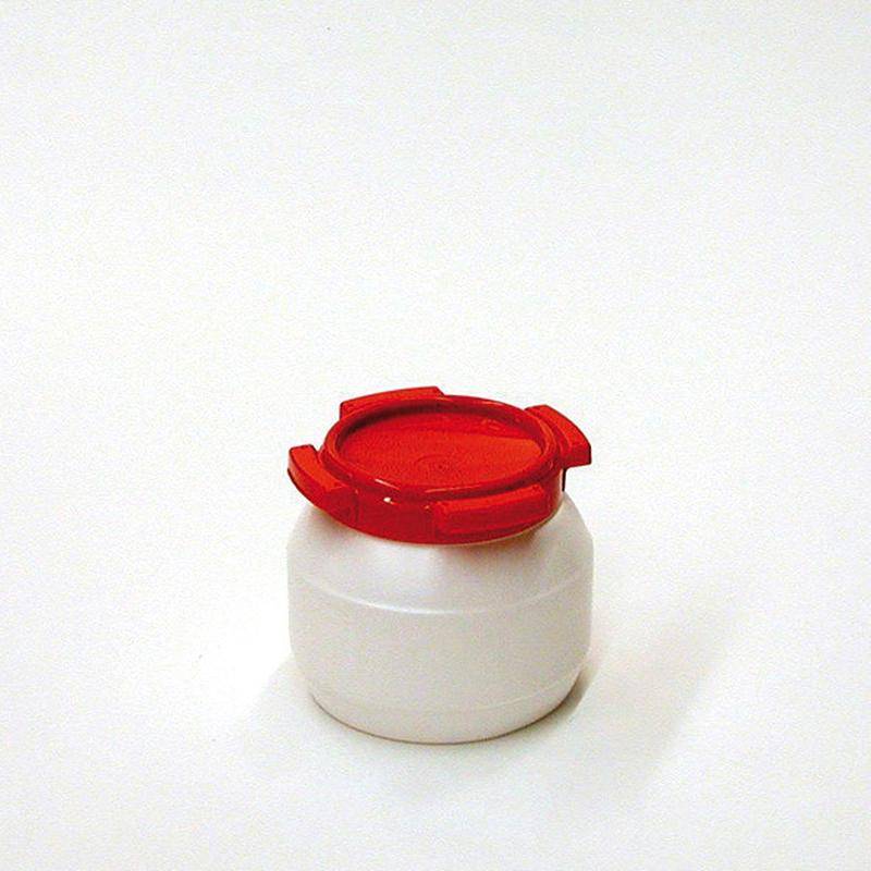 Weithalsfass WH 3, aus Polyethylen (PE), 3,6 Liter Volumen, weiß/rot-0
