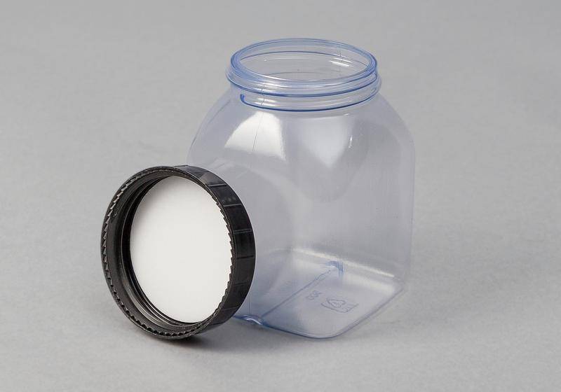 Weithalsflaschen aus PVC, eckig, natur-transparent, 500 ml, 16 Stück-3