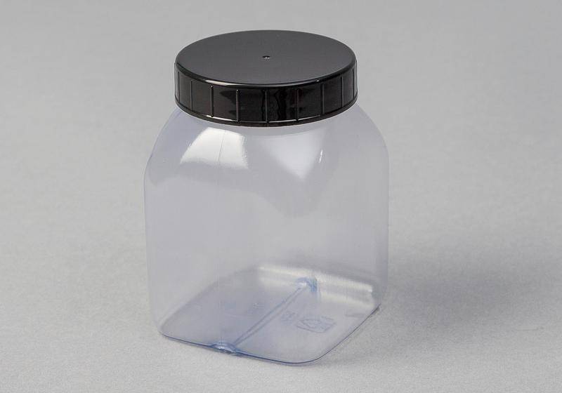 Weithalsflaschen aus PVC, eckig, natur-transparent, 500 ml, 16 Stück-4