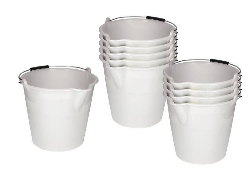 Industrie-Eimer aus Polyethylen, 12 Liter, weiß, VE = 10 Stück-3