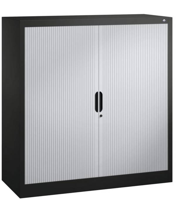 C+P Rollladenschrank Omnispace, als Sideboard, 1200 x 420 x 1230 mm, schwarzgrau/lichtgrau