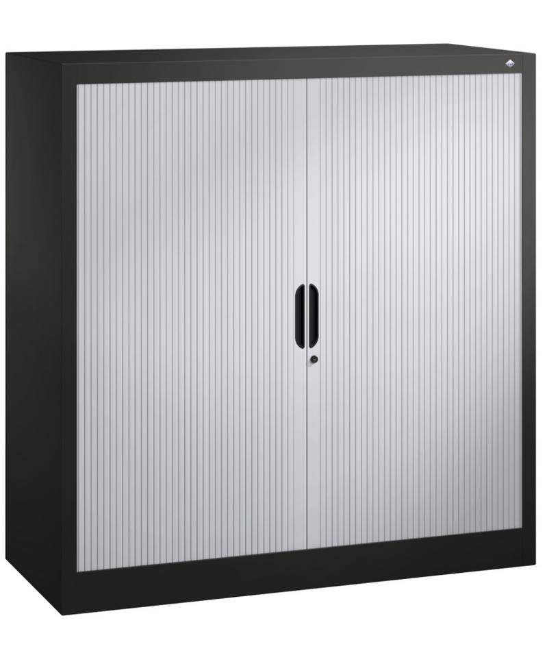 C+P Rollladenschrank Omnispace, als Sideboard, 1200 x 420 x 1230 mm, schwarzgrau/lichtgrau-0