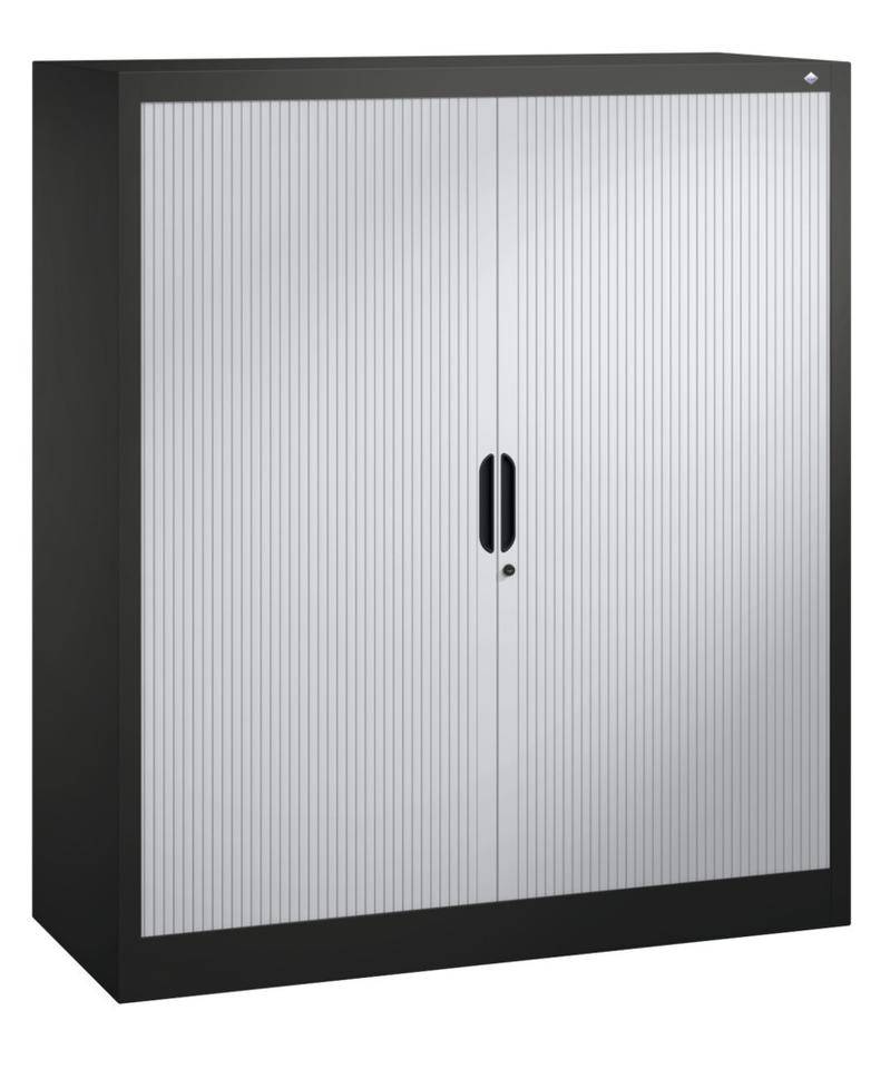 C+P Rollladenschrank Omnispace, als Sideboard, 1200 x 420 x 1345 mm, schwarzgrau/lichtgrau-0