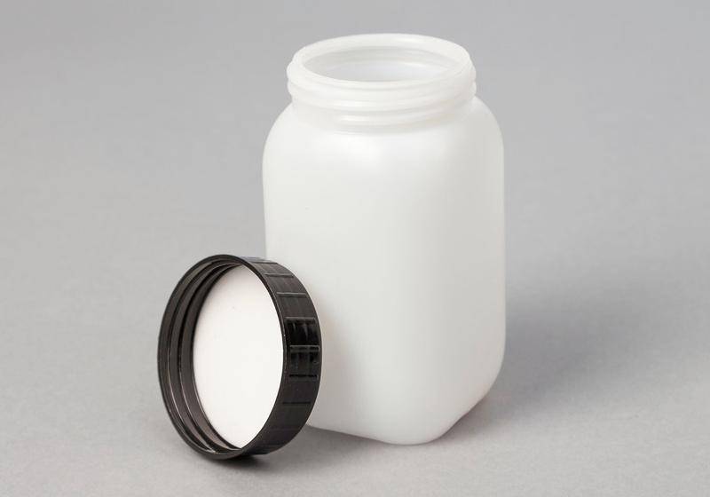 Weithalsflaschen aus HDPE, eckig, natur-transparent, 500 ml, 20 Stück-3
