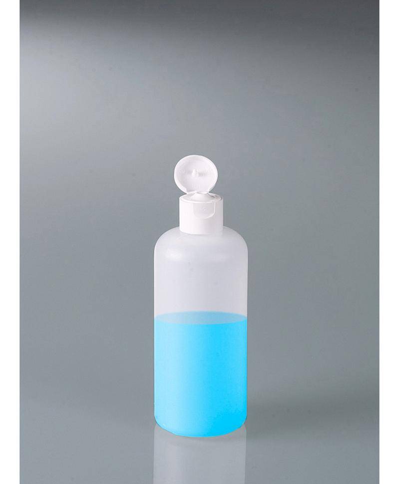 Rundflaschen aus HDPE, mit Klappverschluss 250 ml, 10 Stück-2