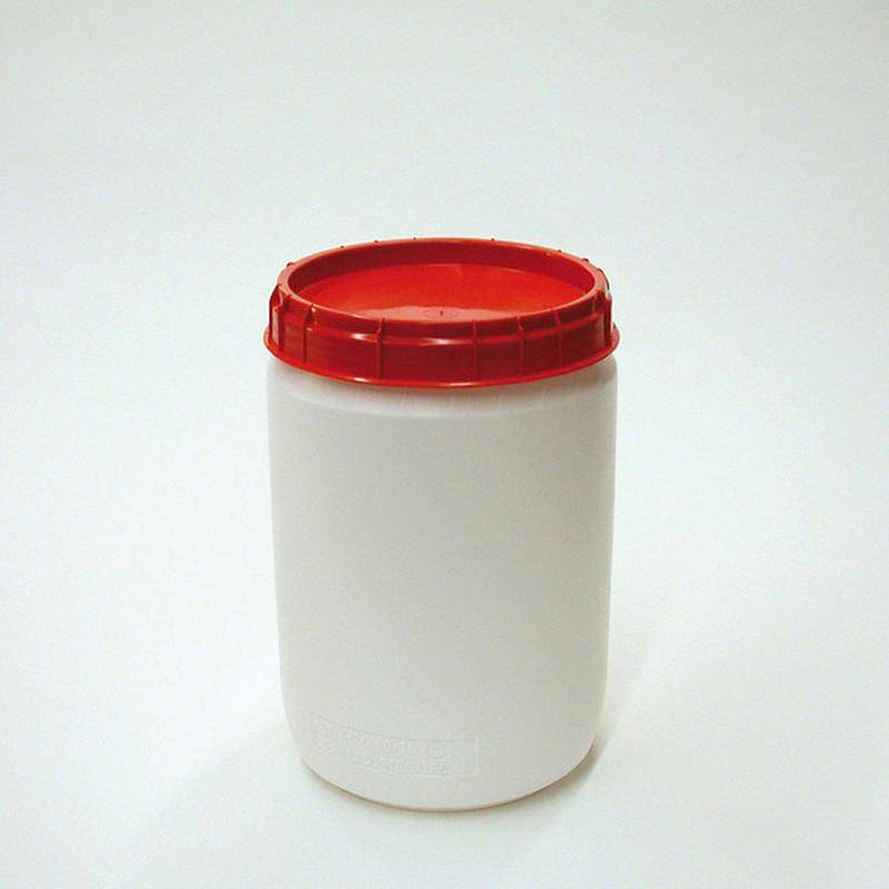 Superweithalsfass SWH 39, aus Polyethylen (PE), 39 Liter Volumen, weiß/rot-0