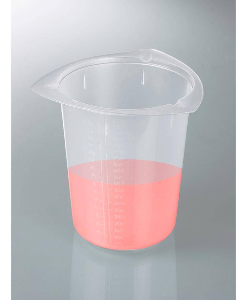 Universal-Messbecher aus PP, mit Ausgusslippen, 1000 ml, 12 Stück-1
