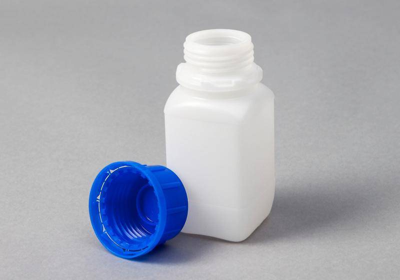 Weithalsflaschen aus HDPE, eckig, natur-transparent, 250 ml, mit UN-Zulassung, 30 Stück-3