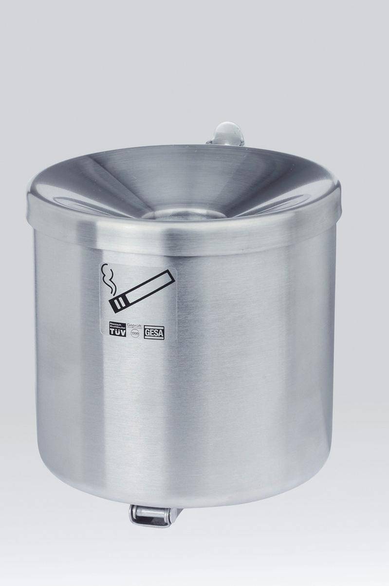Selbstlöschender Wandascher aus Edelstahl, 0,6 Liter Volumen-2