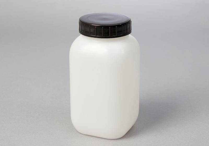 Weithalsflaschen aus HDPE, eckig, natur-transparent, 950 ml, 12 Stück-3