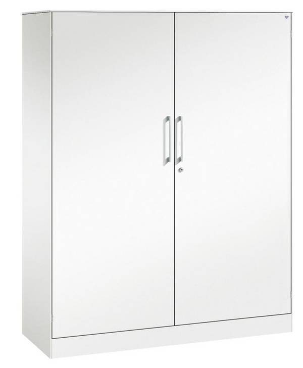 C+P Flügeltürenschrank Asisto, H1635xB1200xT435mm, 9016/9016