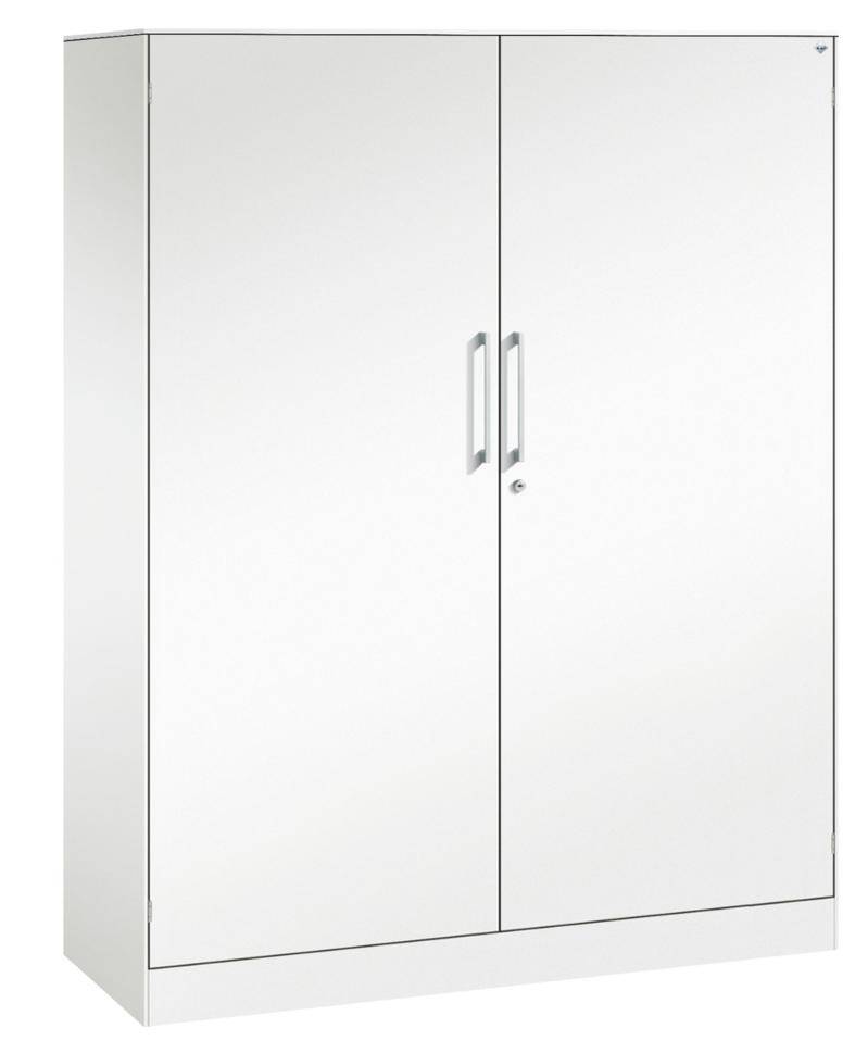 C+P Flügeltürenschrank Asisto, H1635xB1200xT435mm, 9016/9016-0