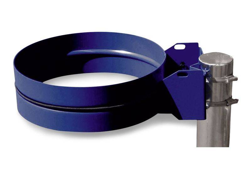 Abfallsackhalter aus Stahl, Wandmontage, Gummiband zur Sackbefestigung, blau-0
