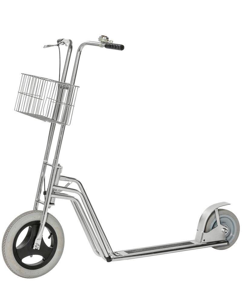 Betriebsroller KM Scooter2, 2 Räder Luft, mit Korb, Klingel und Trommelbremse-0