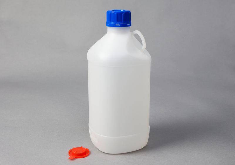 Enghalsflaschen aus HDPE, eckig, natur-transparent, 2500 ml, mit UN-Zulassung, 12 Stück-2