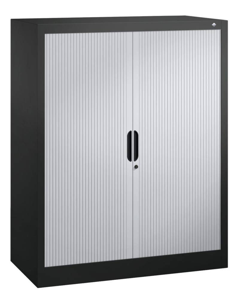 C+P Rollladenschrank Omnispace, als Sideboard, 1000 x 420 x 1230 mm, schwarzgrau/lichtgrau-0