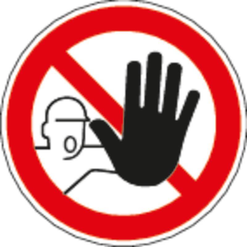Verbotsschild "Zutritt für Unbefugte verboten", Aluminium, 200 mm, VE = 10 Stück-0