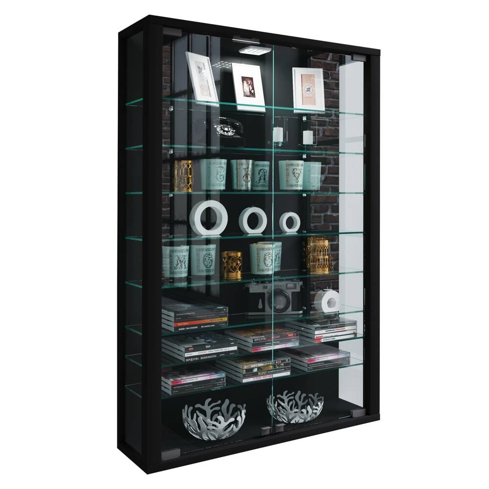 VCM Wandvitrine Vitrosa Mini, inkl. LED-Beleuchtung, schwarz-0