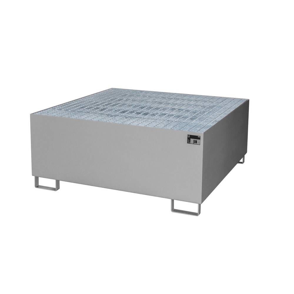 Bauer® Auffangwanne aus Stahl für 1x KTC/IBC, mausgrau-0