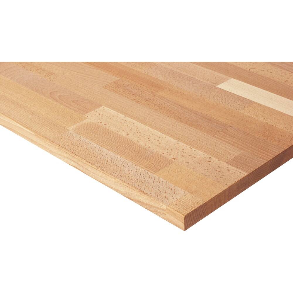 Werktisch, Grundtisch, Unterbau 45x45 mm, Platte Buche, BxTxH 750x800x825 mm, RAL 7035-1