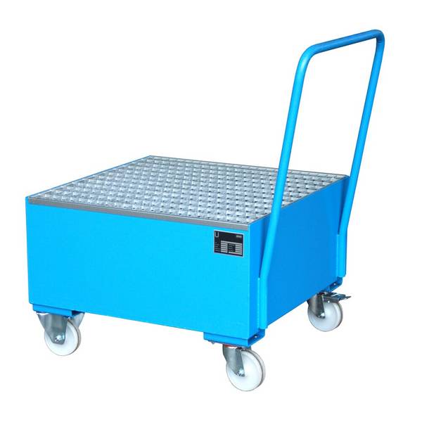 Bauer® Auffangwanne aus Stahl, verfahrbar, 1x 200 l stehend