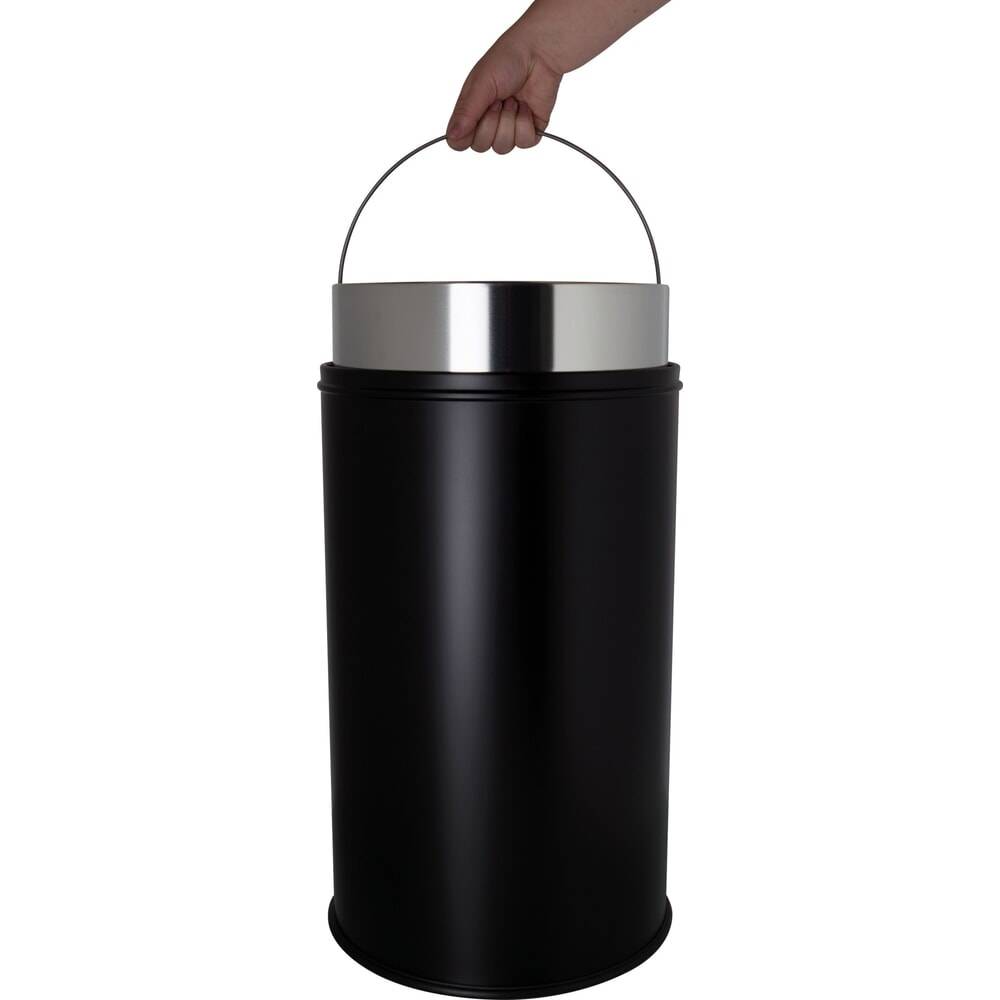 helit Push-Abfallbehälter "the dome", 50 Liter, schwarz-1