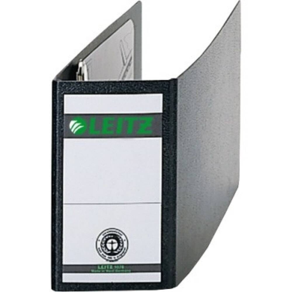 Leitz Ordner 10780000 DIN A6 quer 77mm Pappe schwarz-0