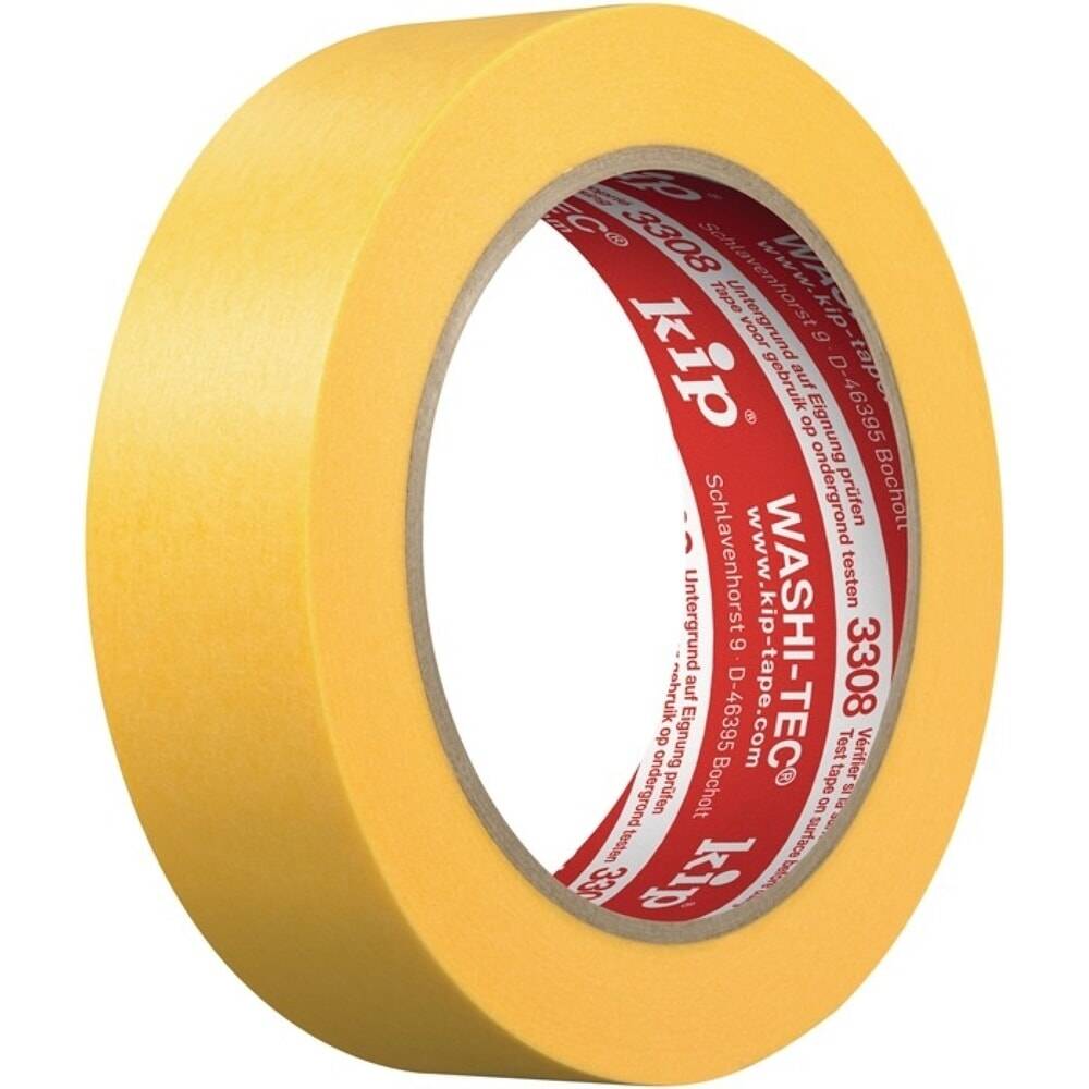 KIP Abdeckband 3308 WASHI-TEC® Premium PLUS, gelb, glatt, Rolle-0