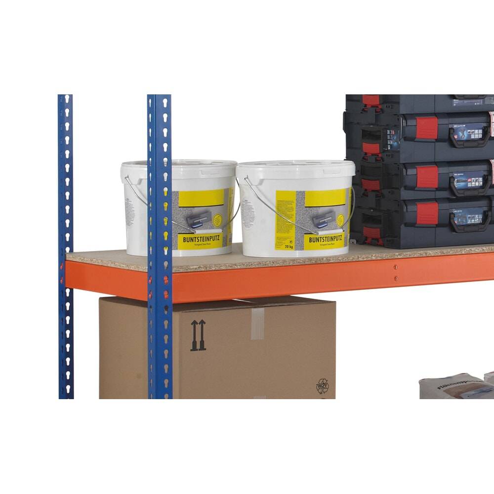 Weitspannregal Z1 B1536xT621xH3048 mm Grundfeld 4 Spanplatten Fachlast 640kg - Artikel: 7830493203-1