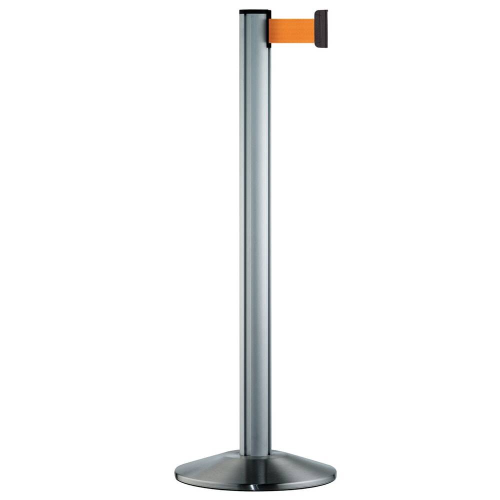 Personen-Leitsystem Extend, Ständer satiniert, Gurtfarbe neonorange-0