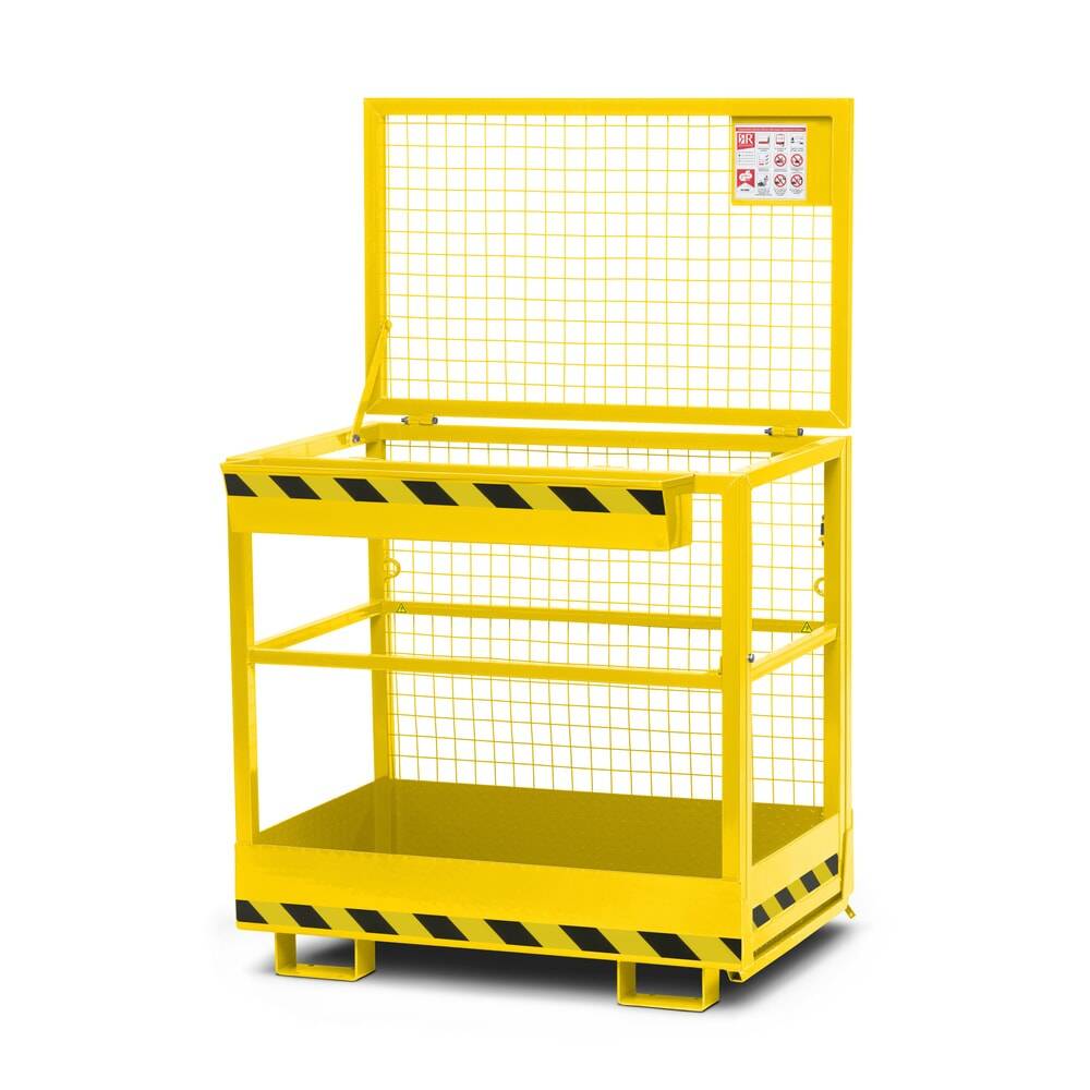 RR-Industrietechnik® Arbeitskorb Typ RAK, TK 300 kg, RAL 1023 verkehrs-0