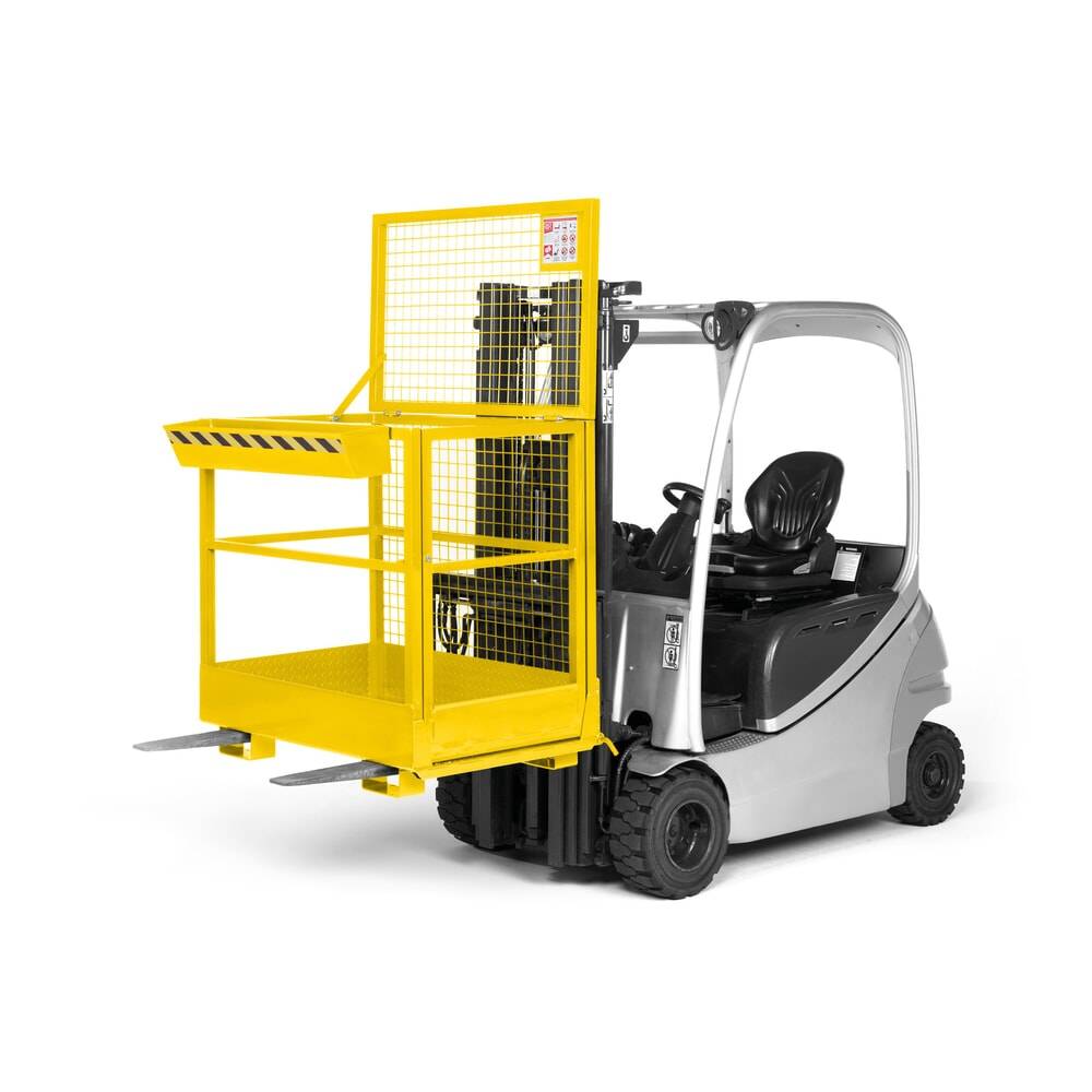 RR-Industrietechnik® Arbeitskorb Typ RAK, TK 300 kg, RAL 1023 verkehrs-2
