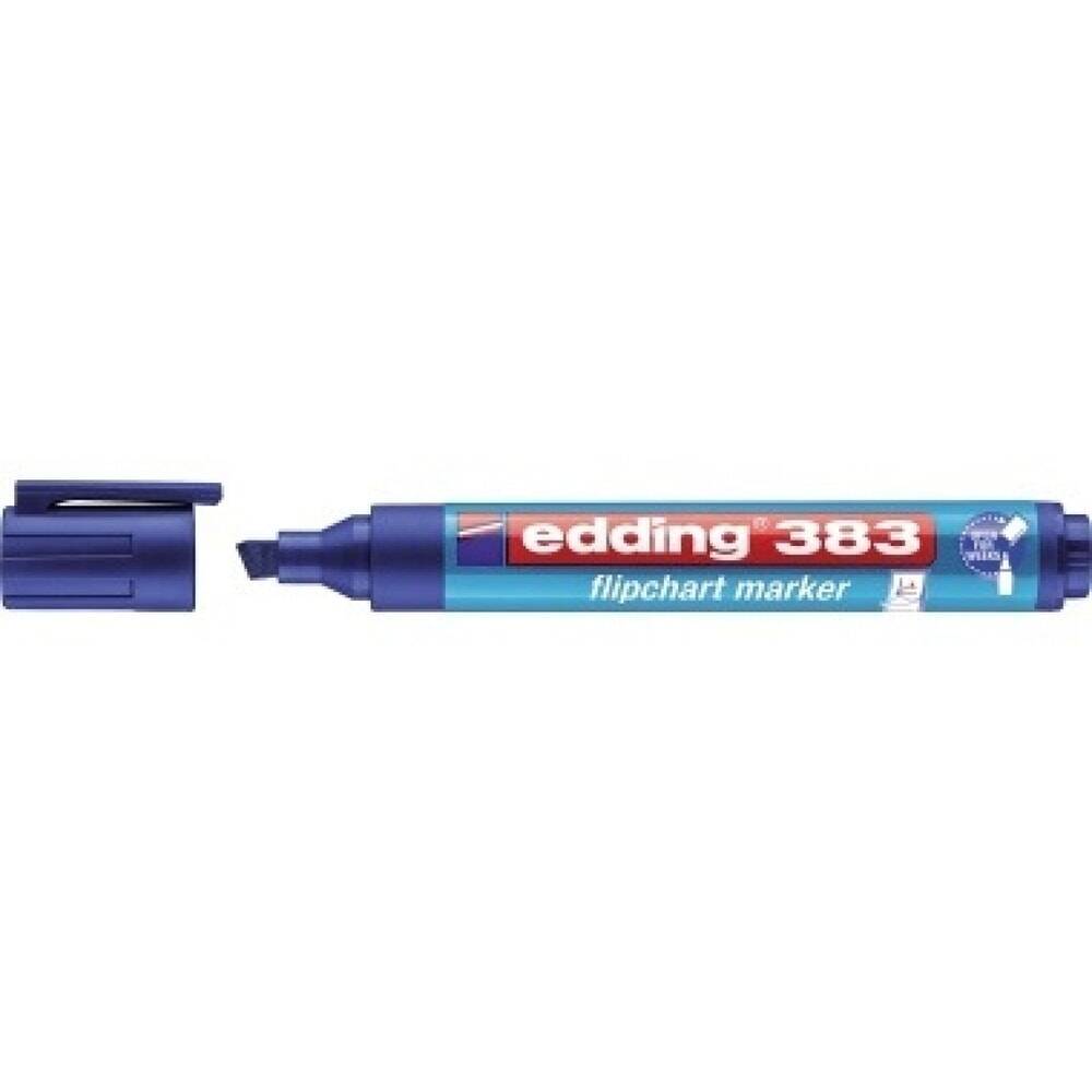 edding Flipchartmarker 383 4-383003 1-5mm Keilspitze blau-0