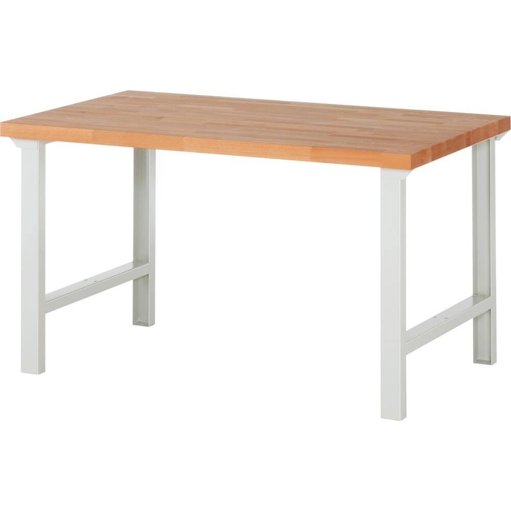 Werkbank - Buchenplatte - Tragkraft 750 kg - 840 x 1.500 x 900 mm (HxBxT) - lichtgrau/enzianblau-0