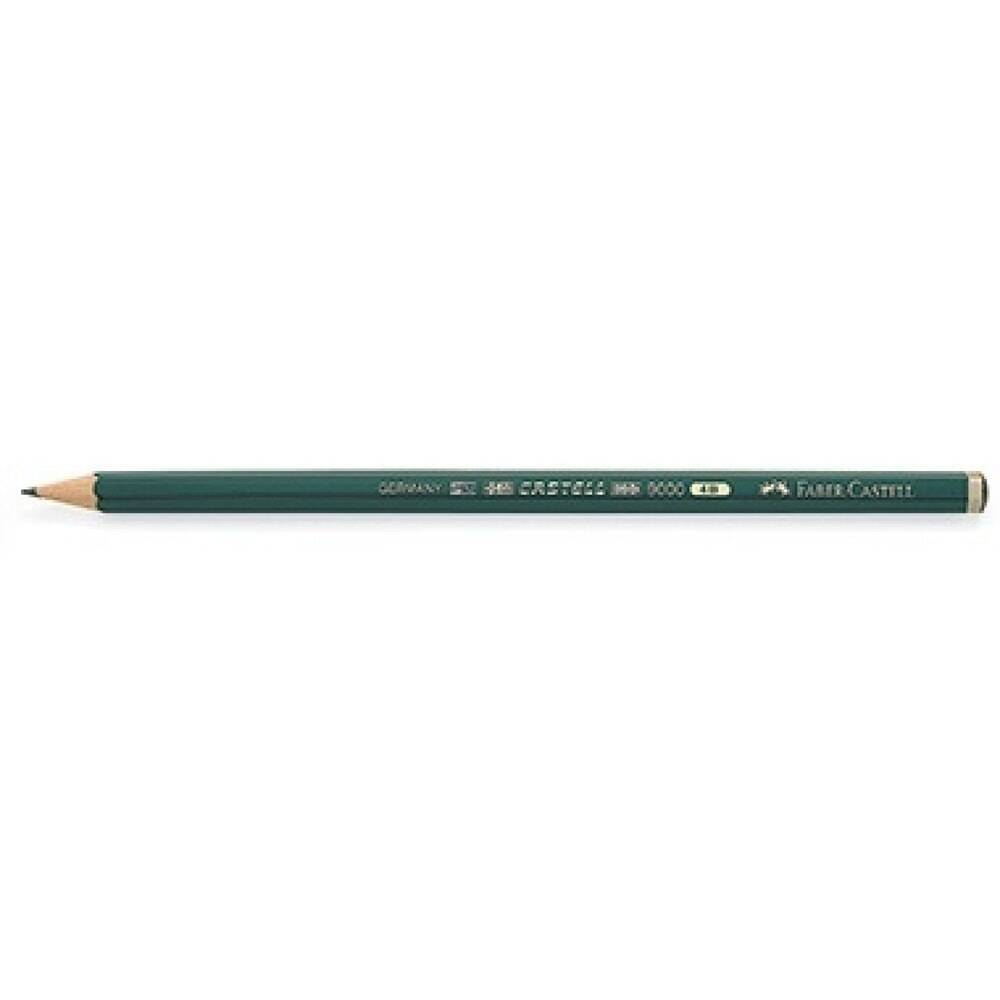 Faber-Castell Bleistift CASTELL 9000 119004 4B dunkelgrün-0