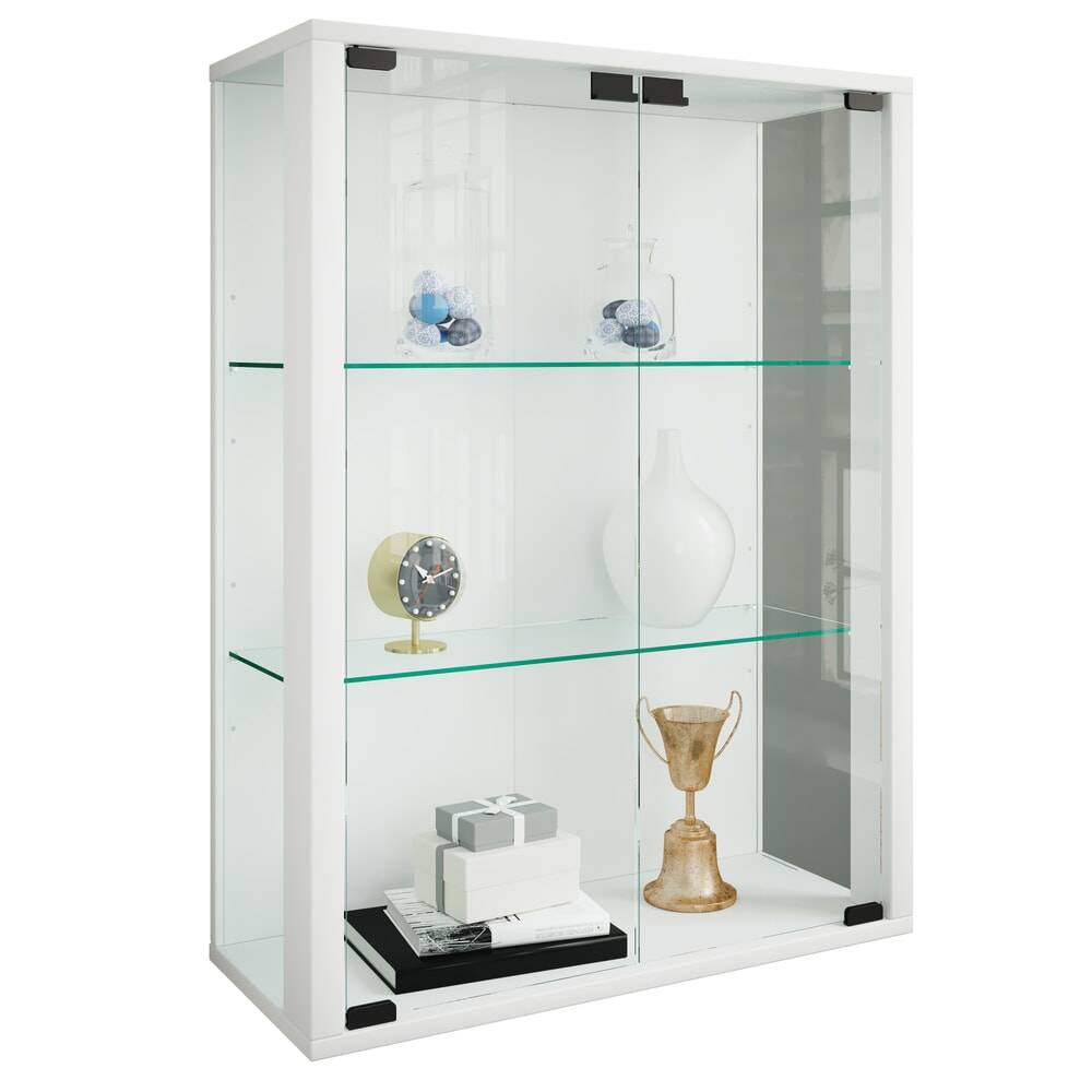 VCM Wandvitrine Udina, inkl. LED-Beleuchtung, weiß-0