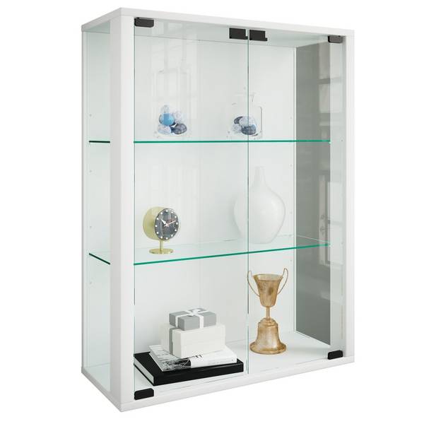 VCM Wandvitrine Udina, inkl. LED-Beleuchtung, weiß