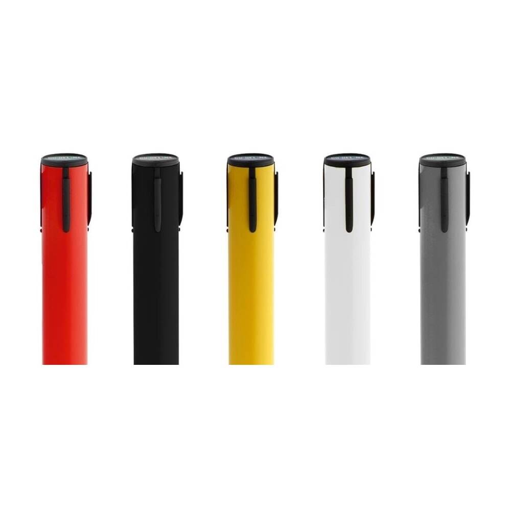 RS-GUIDESYSTEMS® Absperrpfosten Kreuzfuß, Gurtlänge 4 m, anthrazit, gr-1