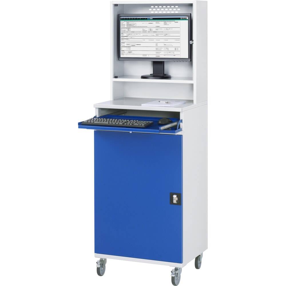 RAU Computer-Arbeitsplatz mit Monitorgehäuse, mobil-1