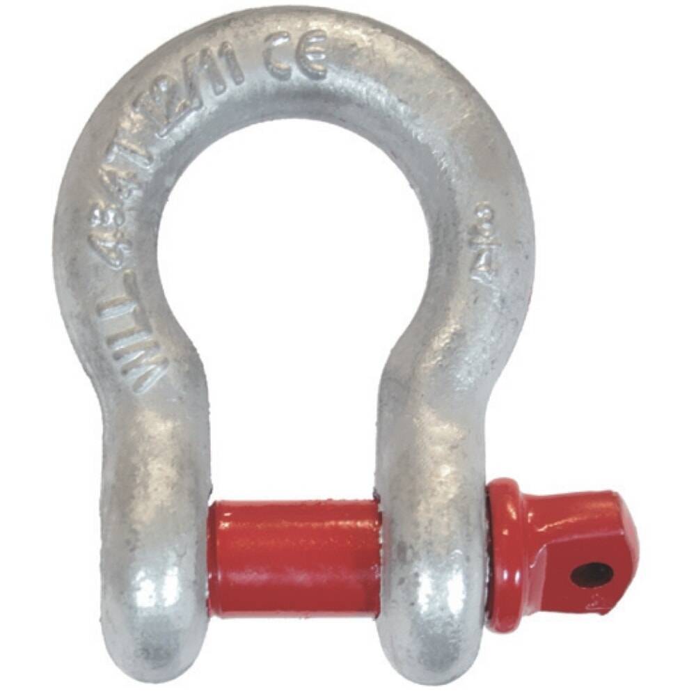 McBULL® Schäkel, hochfest, geschweifte Form, mit Augbolzen, Nenngröße-0