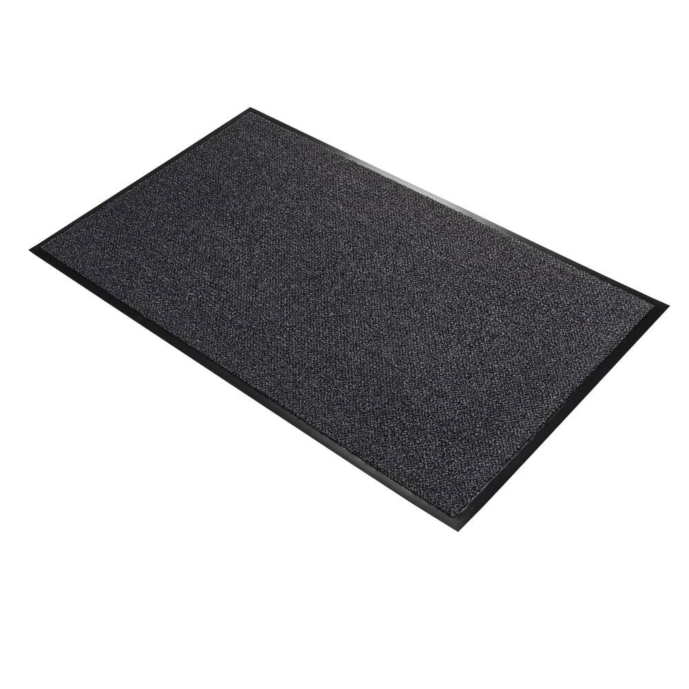 Schmutzfangmatte, schwer entflammbar, LxB 900x600 mm, Farbe schwarz/grau-1