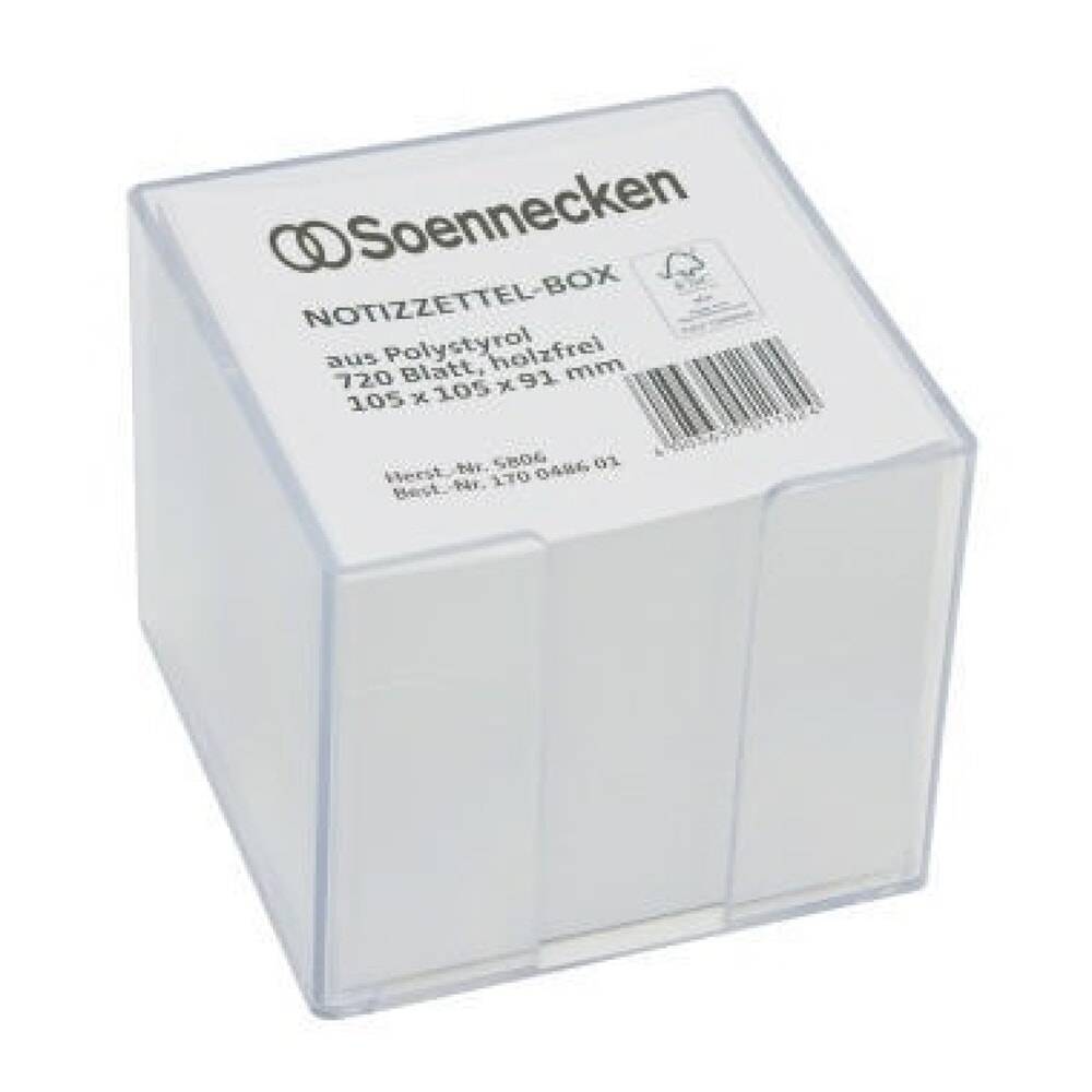 Soennecken Zettelbox 5806 105x105x91mm transparent +Inhalt-0