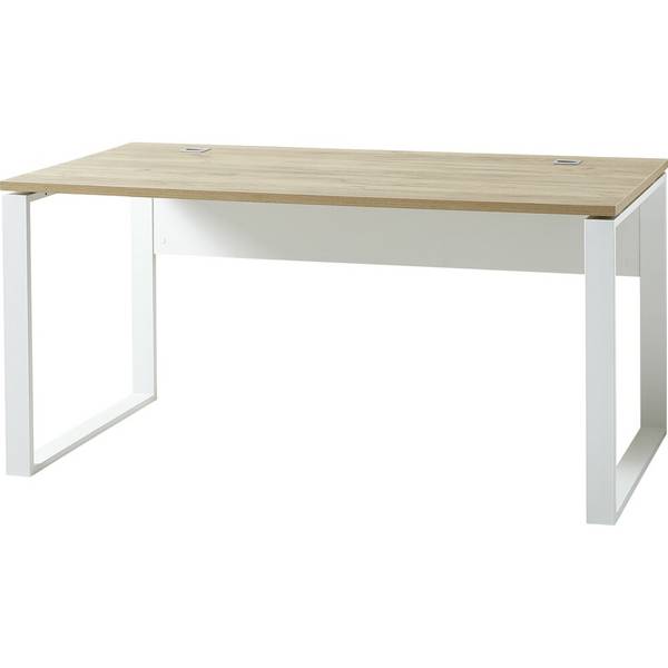 Schreibtisch LIONI, mit Metallkufen, 1.170 x 1.200 mm, Weiß/Navarra-Ei