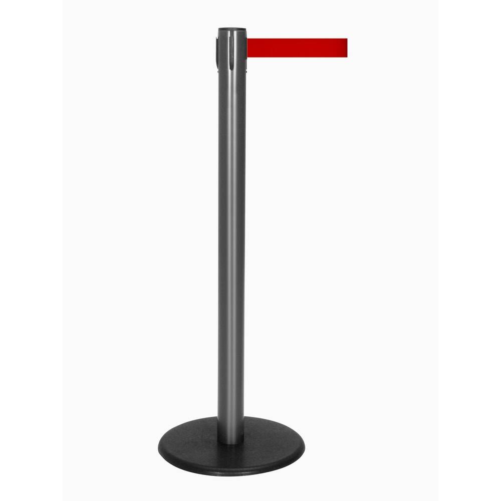 RS-GUIDESYSTEMS® Gurt-Absperrpfosten, Bodenteller aus Guss, Gurtbreite-0