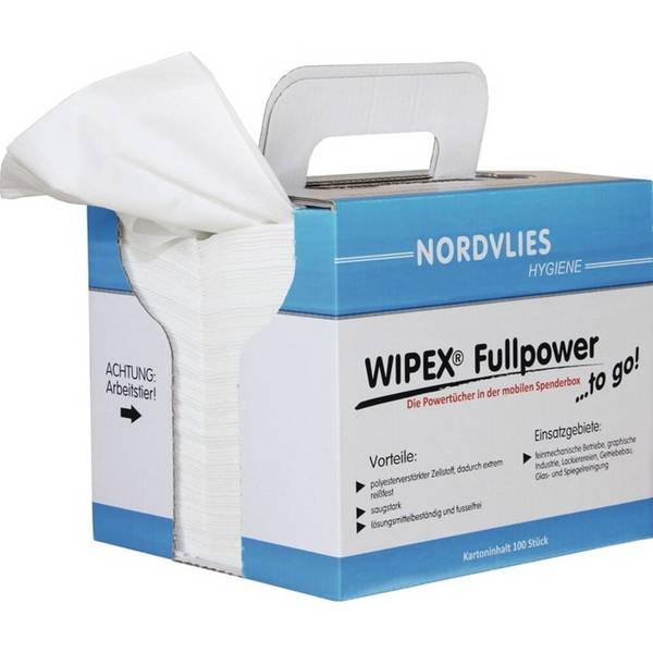 WIPEX Putztuch WIPEX Fullpower „TO GO", weiß, L380xB320ca. mm, z-gefal