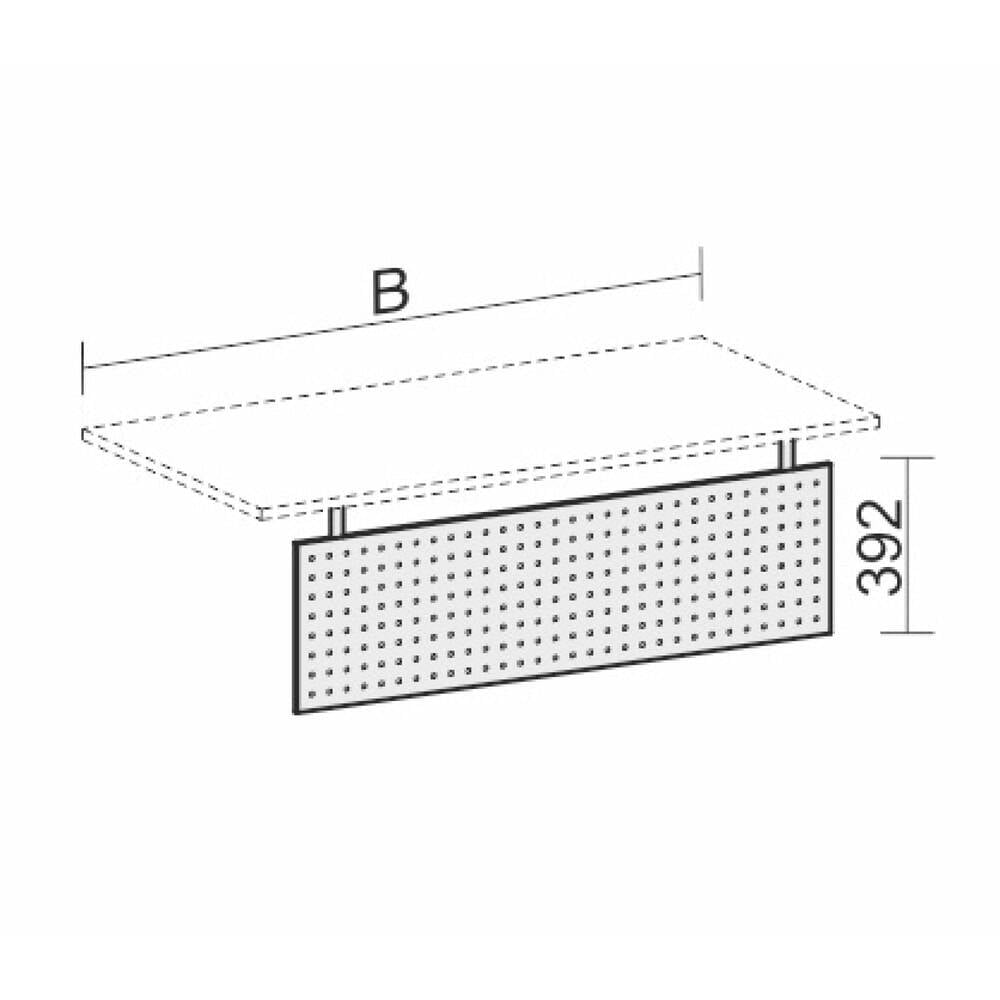 Geramöbel Knieraumblende für Büromöbelserie Profi, Breite 1.200 mm-1