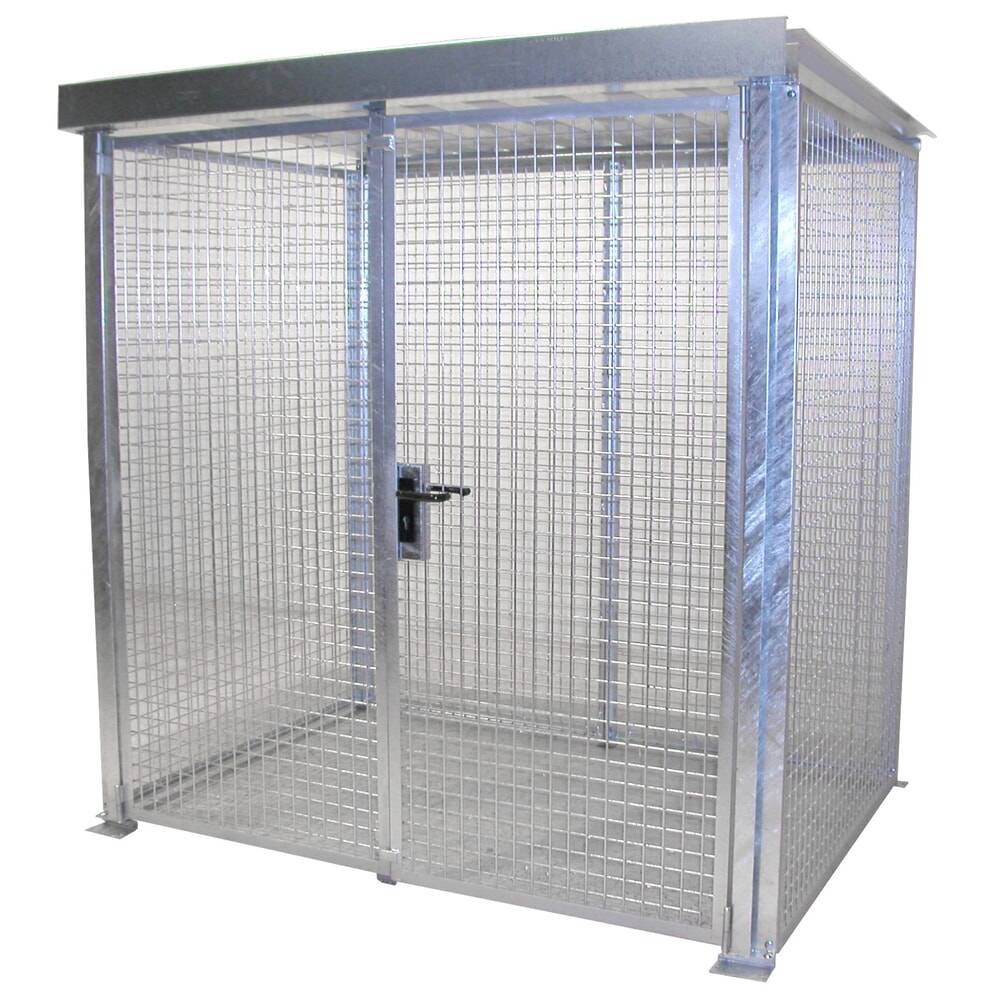 Bauer® Gasflaschen-Container, mit Dach, Doppelflügeltür, 48 Flaschen-0