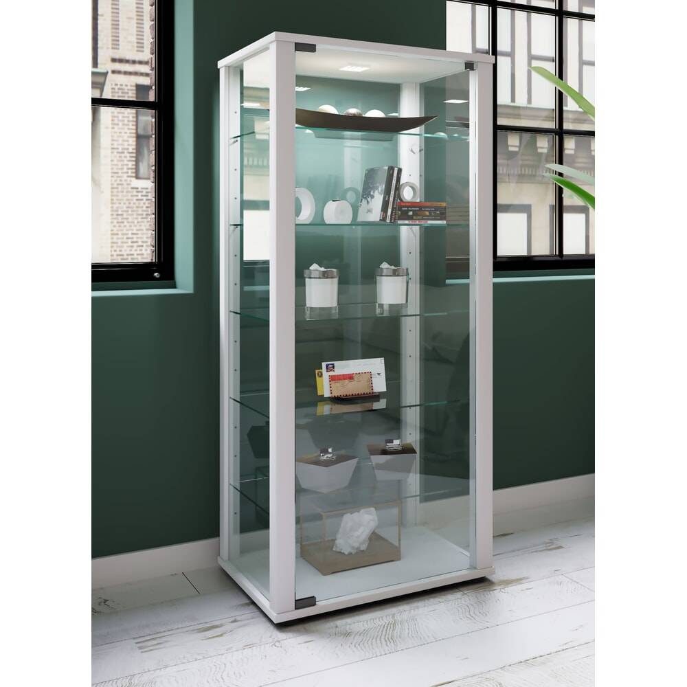 VCM Standvitrine Kavisa L, weiß 443885-YY-1
