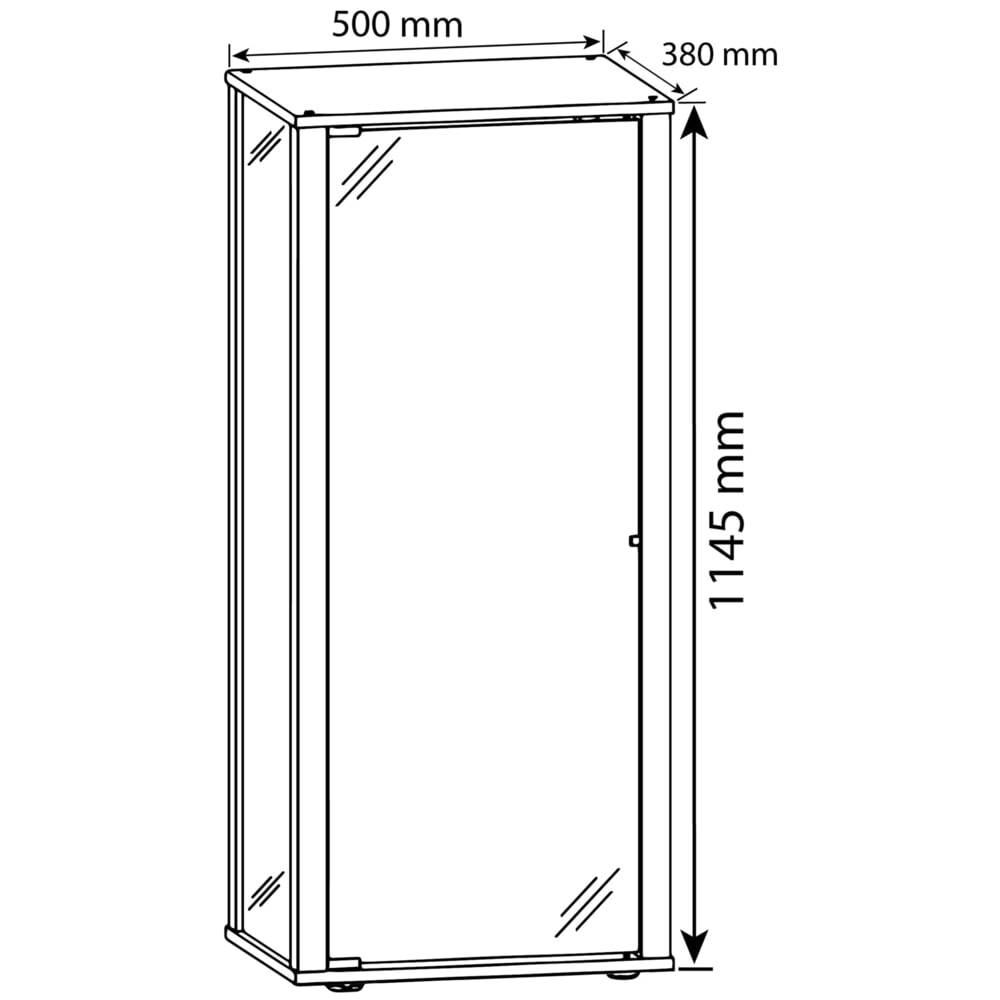 VCM Standvitrine Kavisa M, silber 443883-YY-1