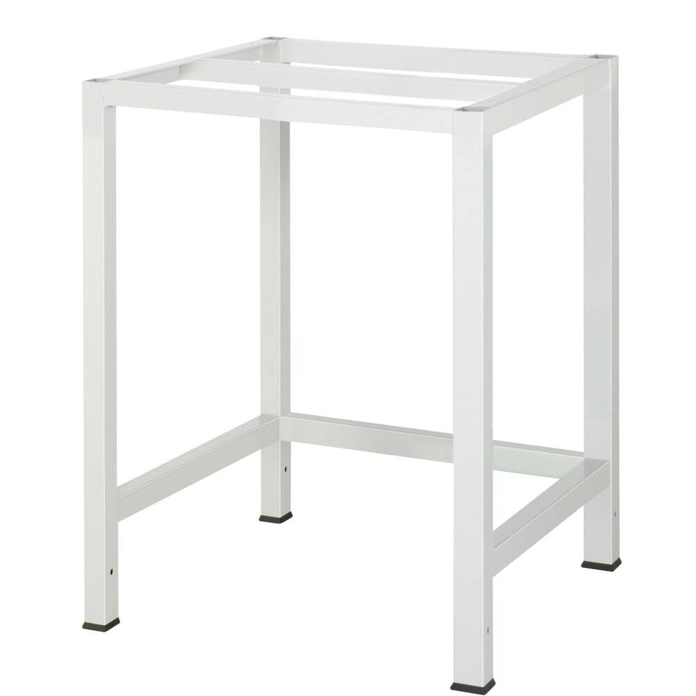 Werktisch, Grundtisch, Unterbau 45x45 mm, Platte Buche, BxTxH 750x800x825 mm, RAL 7035-2